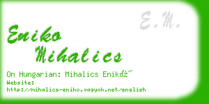 eniko mihalics business card
